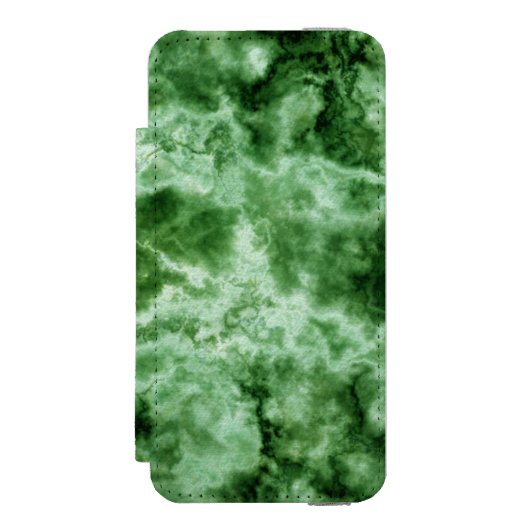 Groene marmertextuur incipio iPhone portemonnee hoesje (Voorkant Agenda)