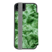Groene marmertextuur incipio iPhone portemonnee hoesje (Agenda Achterkant)