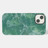 Groene marmertextuur iPhone hoesje (Achterkant horizontaal)