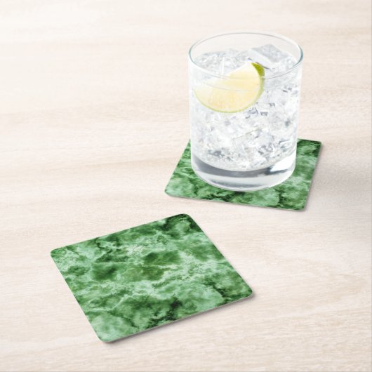 Groene marmertextuur kartonnen onderzetters (Insitu)