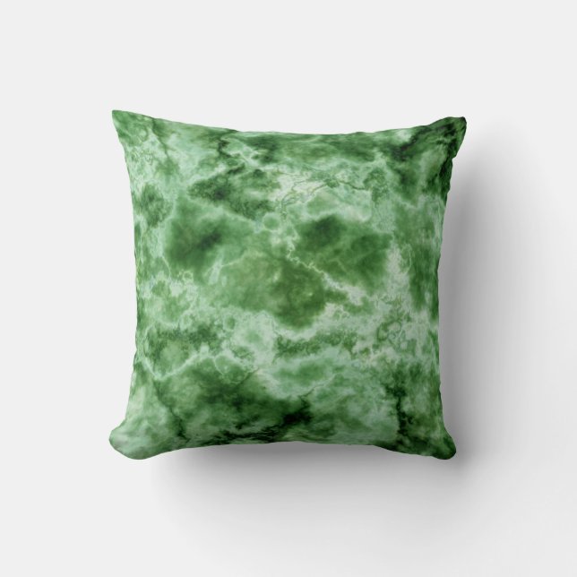 Groene marmertextuur kussen (Voorkant)
