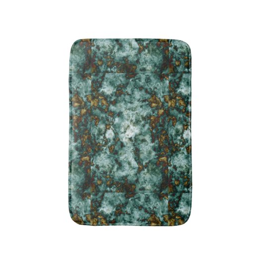 Groene marmertextuur met vinnen badmat (Voorkant Verticaal)