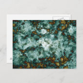 Groene marmertextuur met vinnen briefkaart (Voorkant / Achterkant)