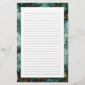 Groene marmertextuur met vinnen briefpapier (Voorkant)