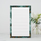 Groene marmertextuur met vinnen briefpapier (Staand voorkant)