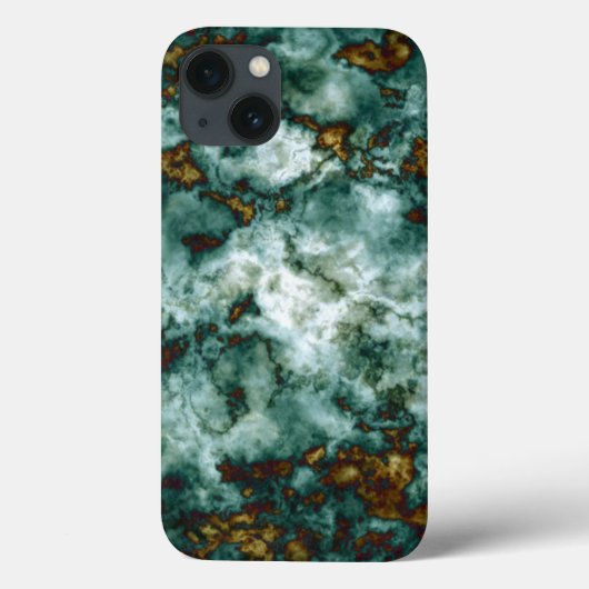 Groene marmertextuur met vinnen Case-Mate iPhone case (Achterkant)