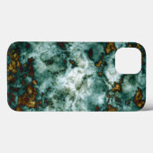 Groene marmertextuur met vinnen Case-Mate iPhone case (Achterkant (horizontaal))