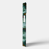 Groene marmertextuur met vinnen Case-Mate iPhone case (Achterkant / Rechts)