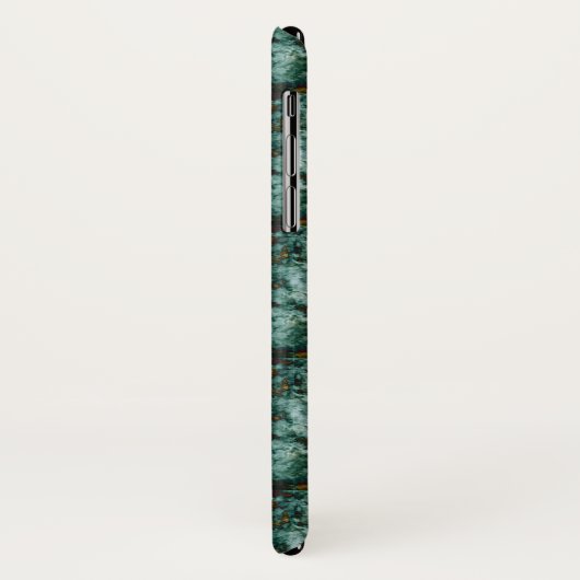 Groene marmertextuur met vinnen Case-Mate iPhone case (Achterkant/links)