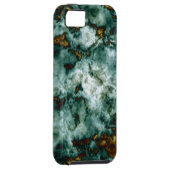 Groene marmertextuur met vinnen Case-Mate iPhone case (Back/Rechts)