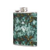 Groene marmertextuur met vinnen heupfles (Links)