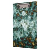 Groene marmertextuur met vinnen klembord (Links)