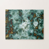 Groene marmertextuur met vinnen legpuzzel (Horizontaal)