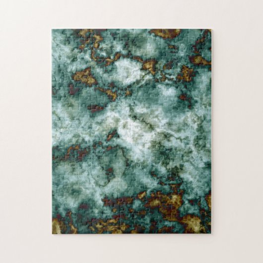 Groene marmertextuur met vinnen legpuzzel (Verticaal)