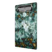Groene marmertextuur met vinnen mini klembord (Angled2)