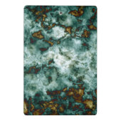 Groene marmertextuur met vinnen mini klembord (Achterkant)