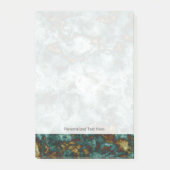 Groene marmertextuur met vinnen post-it® notes (Voorkant)