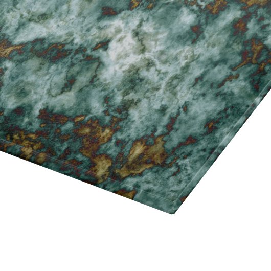 Groene marmertextuur met vinnen snijplank (Hoek)