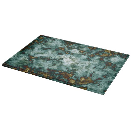 Groene marmertextuur met vinnen snijplank (Hoek)