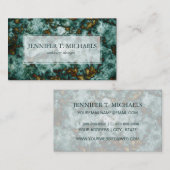 Groene marmertextuur met vinnen visitekaartje (Voorkant / Achterkant)