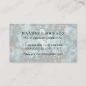 Groene marmertextuur met vinnen visitekaartje (Achterkant)