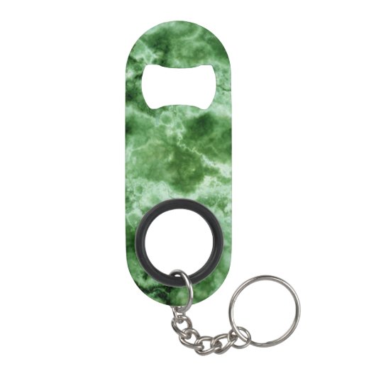 Groene marmertextuur mini flessenopener (Achterkant)