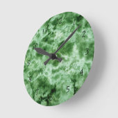 Groene marmertextuur ronde klok (Hoek)