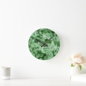 Groene marmertextuur ronde klok (Huis)
