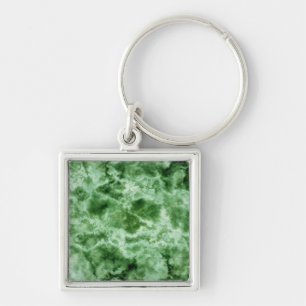 Groene marmertextuur sleutelhanger