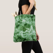 Groene marmertextuur tote bag (Dichtbij)