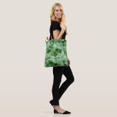 Groene marmertextuur tote bag (Op model)