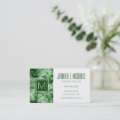 Groene marmertextuur visitekaartje (Staand voorkant)