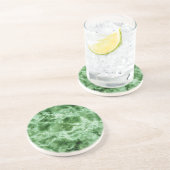 Groene marmertextuur zandsteen onderzetter (Zijkant)