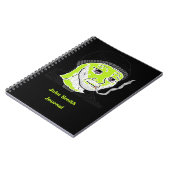 Groene Martiaanse Doomer Spiral Bound Notitieboek (Linkerzijde)