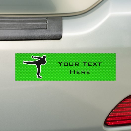 Groene Martiale Kunsten Bumpersticker (Op auto)