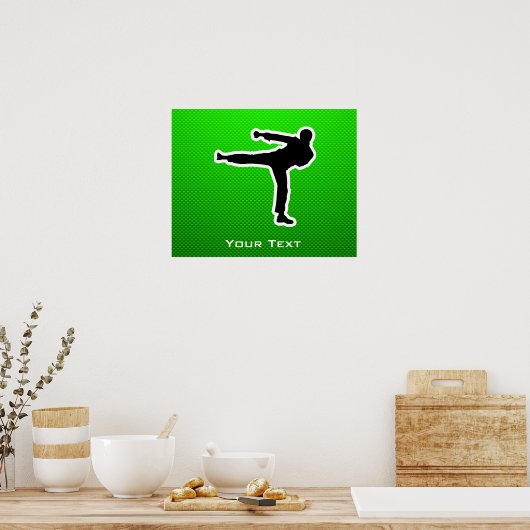 Groene Martiale Kunsten Poster (Keuken)