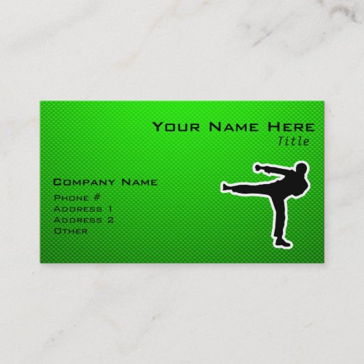 Groene Martiale Kunsten Visitekaartje (Voorkant)