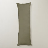 Groene Martini Olive Solid Color Print, neutraal Lichaamskussen (Achterkant (Verticaal))
