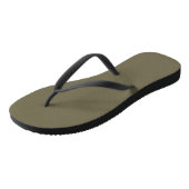Groene Martini Olive Solid Color Print, neutraal Teenslippers (Schuin)
