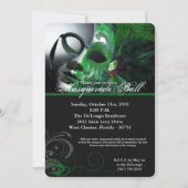 Groene Maskerade Bal Masker Kostuum Halloween Onde Kaart (Voorkant)