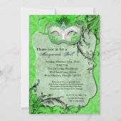 Groene Maskerade Bal Masker Kostuum Halloween Onde Kaart (Voorkant)