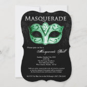 Groene Maskerade Bal Masker Kostuum Halloween Onde Kaart (Voorkant)