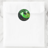 Groene Masqurade Mask Elegant Save The Date Sticke Ronde Sticker (Tas)