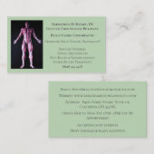 Groene Massage Therapie Chiropractie Dokter Visitekaartje (Voorkant / Achterkant)
