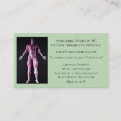 Groene Massage Therapie Chiropractie Dokter Visitekaartje (Voorkant)