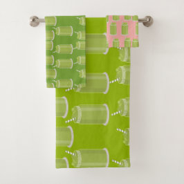 Groene Matcha Latte Metselglas Patroon IJsthee Bad Handdoek