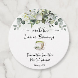 Groene Matcha Liefde Bruist Bruiloft Thee Shower Bedankjes Labels