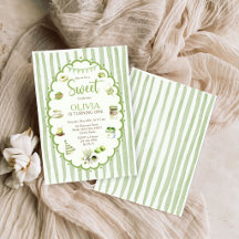 Groene Matcha Zoete Verjaardagsuitnodiging