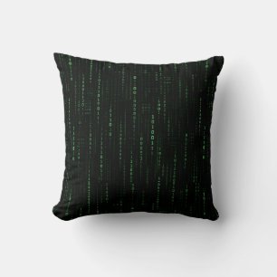 Groene Matrix Binaire Code Cyberpunk Tech Design Kussen