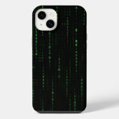 Groene Matrixcode iPhone Hoesje (Achterkant)